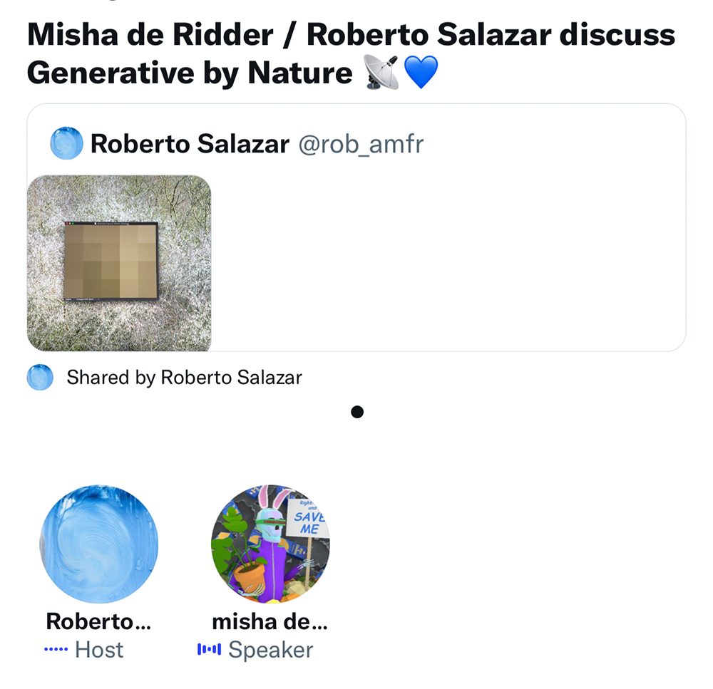 Roberto Salazar Twitter space